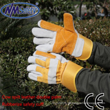 NMSAFETY Rindspaltleder mit doppeltem Handflächenlederhandschuh
